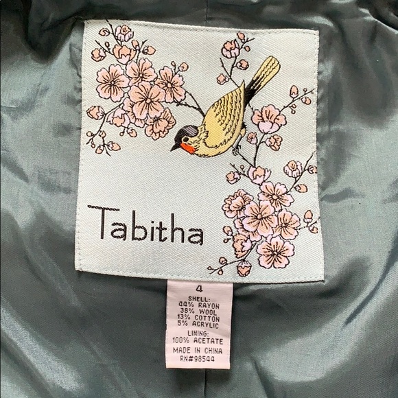 Tabitha Teal Cropped Wool Blazer - Picture 3 of 3